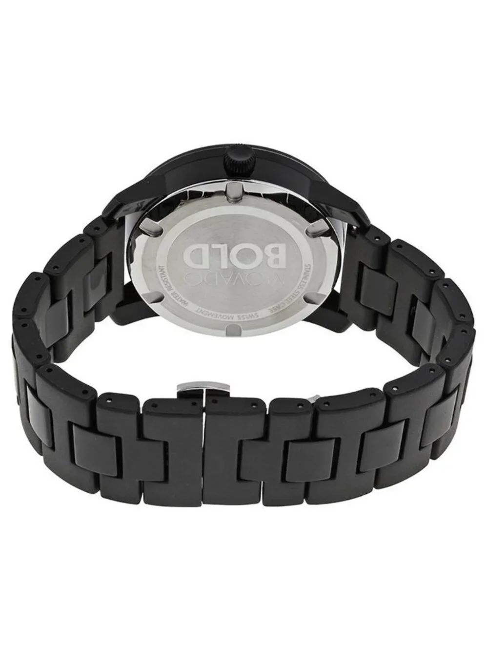 NWT Movado Bold 42 mm Black Dial TR90 Polyurethane Men's Watch